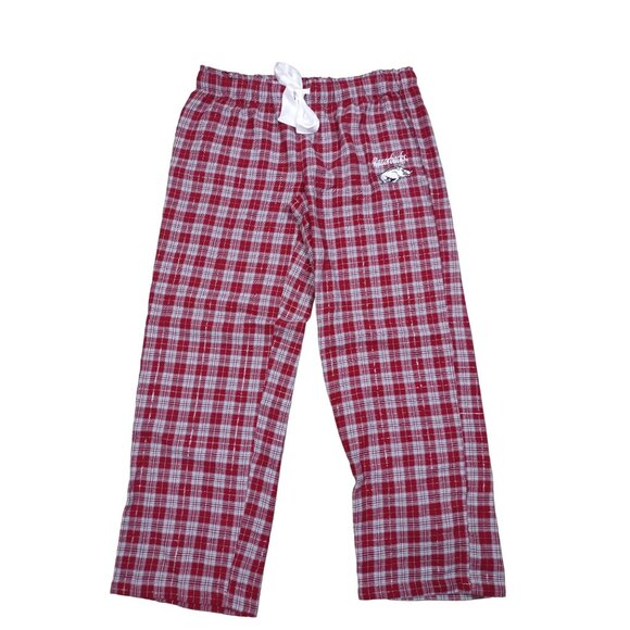 Arkansas Razorbacks Plaid Pajama Pants Metallic Lounge Sleepwear Adult Large - Picture 1 of 7